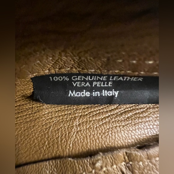 Exquisite Vintage Gucci Rich Tan Leather Skirt XS - Picture 6 of 9